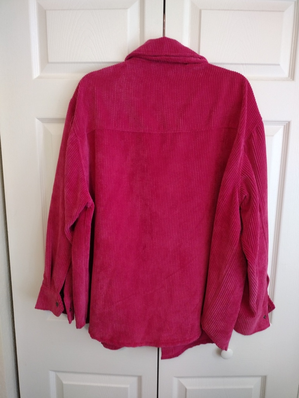 Wild Fable Magenta Corduroy Button Up Shacket - Picture 4 of 4
